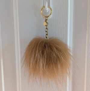 Michael Kors fur pom puff keychain